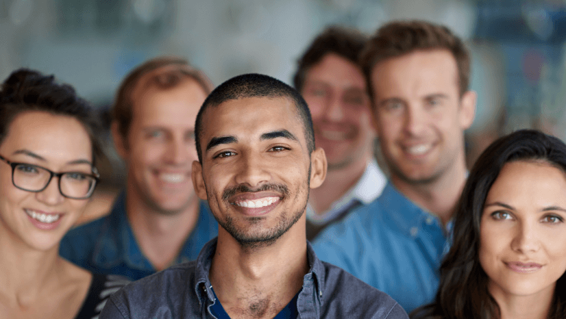 Group of people smiling